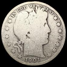 1901-S Barber Half Dollar NICELY CIRCULATED