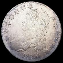 1824 Capped Bust Half Dollar LIGHTLY CIRCULATED