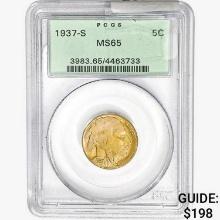 1937-S Buffalo Nickel PCGS MS65