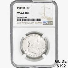 1949-D Franklin Half Dollar NGC MS64 FBL