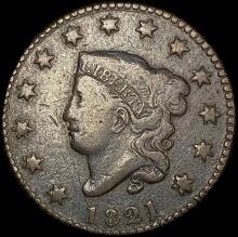 1821 Coronet Head Large Cent LIGHTLY CIRCULATED