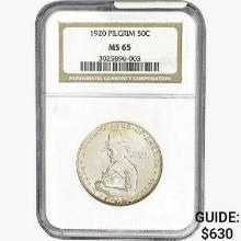 1920 Pilgrim Half Dollar NGC MS65