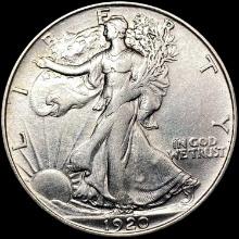 1920 Walking Liberty Half Dollar CLOSELY UNCIRCULATED