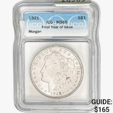 1921 Morgan Silver Dollar ICG MS65 FYI