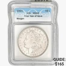 1921 Morgan Silver Dollar ICG MS65 FYI