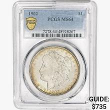 1902 Morgan Silver Dollar PCGS MS64