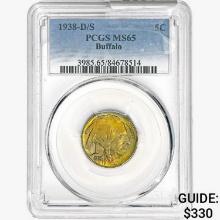 1938-D/S Buffalo Nickel PCGS MS65