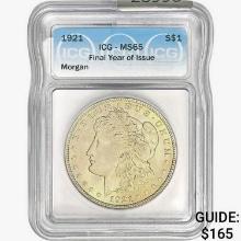 1921 Morgan Silver Dollar ICG MS65 FYI