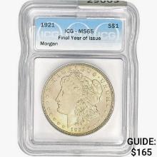 1921 Morgan Silver Dollar ICG MS65 FYI