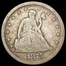 1875-S Twenty Cent Piece NICELY CIRCULATED