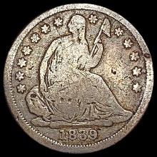 1839 Seated Liberty Half Dime LIGHTLY CIRCULATED