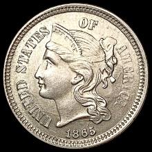 1865 Nickel Three Cent UNCIRCULATED