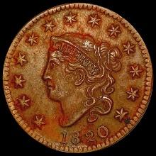 1820 Coronet Head Large Cent CLOSELY UNCIRCULATED