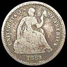 1863 Seated Liberty Half Dime NICELY CIRCULATED