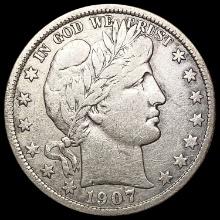 1907-D Barber Half Dollar LIGHTLY CIRCULATED