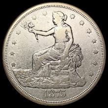 1875-S Silver Trade Dollar NEARLY UNCIRCULATED