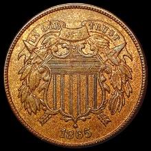 1865 Two Cent Piece CHOICE AU