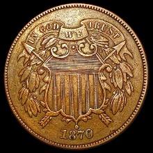 1870 Two Cent Piece CLOSELY UNCIRCULATED