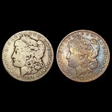 (2) Morgan Silver Dollars O Mint LIGHTLY CIRCULATED