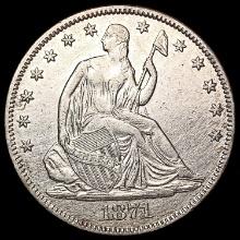 1871 Seated Liberty Half Dollar UNCIRCULATED