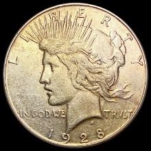 1928-S Silver Peace Dollar LIGHTLY CIRCULATED