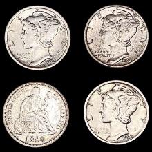 (4) Silver Dimes HIGH GRADE