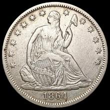 1864-S Seated Liberty Half Dollar NEARLY UNCIRCULATED