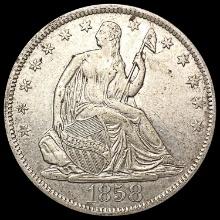 1858-O Seated Liberty Half Dollar CLOSELY UNCIRCULATED