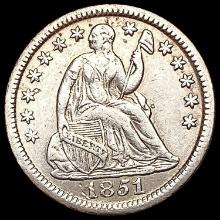 1851 Seated Liberty Half Dime CHOICE AU