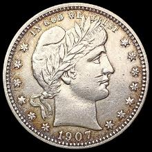 1907 Barber Quarter CHOICE AU