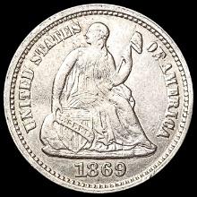 1869-S Seated Liberty Half Dime CLOSELY UNCIRCULATED