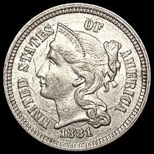 1881 Nickel Three Cent UNCIRCULATED