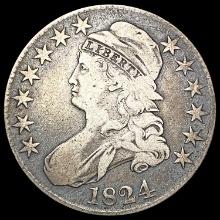 1824 Capped Bust Half Dollar NICELY CIRCULATED