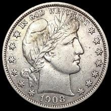 1908 Barber Half Dollar NEARLY UNCIRCULATED