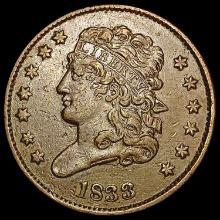 1833 Classic Head Half Cent CLOSELY UNCIRCULATED