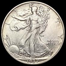 1937-S Walking Liberty Half Dollar CHOICE AU