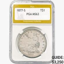 1877-S Silver Trade Dollar PGA MS63