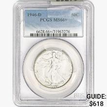 1946-D Walking Liberty Half Dollar PCGS MS66+