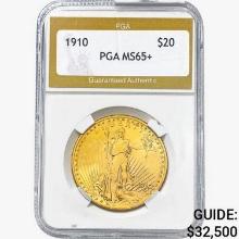 1910 $20 Gold Double Eagle PGA MS65+