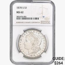 1878-S Morgan Silver Dollar NGC MS62