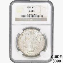 1878-S Morgan Silver Dollar NGC MS63