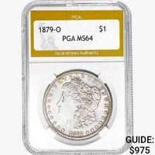 1879-O Morgan Silver Dollar PGA MS64