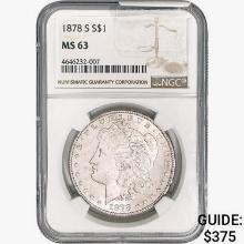 1878-S Morgan Silver Dollar NGC MS63