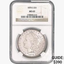 1878-S Morgan Silver Dollar NGC MS63