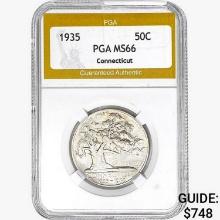1935 Connecticut Half Dollar PGA MS66