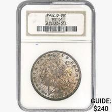 1902-O Morgan Silver Dollar NGC MS64