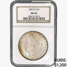 1883-CC Morgan Silver Dollar NGC MS65