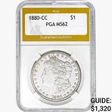 1880-CC Morgan Silver Dollar PGA MS62