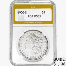 1900-S Morgan Silver Dollar PGA MS63