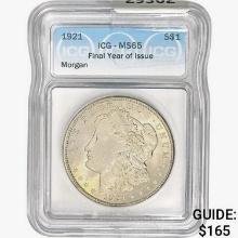 1921 Morgan Silver Dollar ICG MS65 FYI